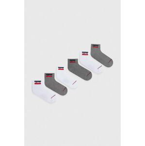 Ponožky Levi's 6-pack bílá barva