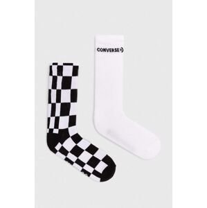 Ponožky Converse 2-pack bílá barva, E1264A