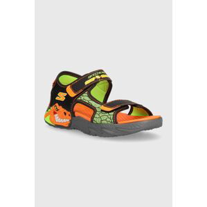 Dětské sandály Skechers CREATURE-SPLASH černá barva