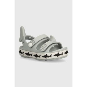 Dětské sandály Crocs Crocband Cruiser Shark SandalT šedá barva