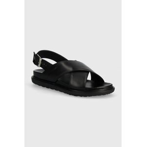 Kožené sandály GARMENT PROJECT Lola dámské, černá barva, GPWF2547