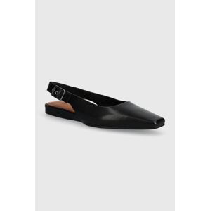 Kožené baleríny Vagabond Shoemakers WIOLETTA černá barva, s odkrytou patou, 5701-101-20