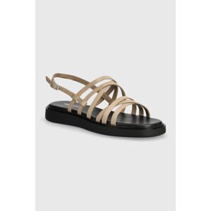 Kožené sandály Vagabond Shoemakers CONNIE dámské, béžová barva, 5757-501-09
