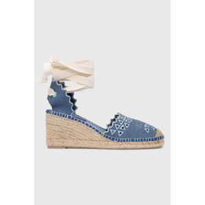 Espadrilky Karl Lagerfeld KAMINI MID dámské, na klínku, KL32206