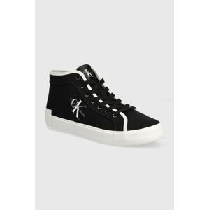 Kecky Calvin Klein Jeans SKATER VULCANIZED HIGH CS ML MR dámské, černá barva, YW0YW01454