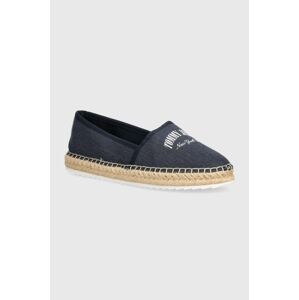 Espadrilky Tommy Jeans TJW VARSITY ESPADRILLE tmavomodrá barva, EN0EN02470