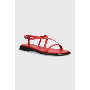 Kožené sandály Vagabond Shoemakers IZZY dámské, červená barva