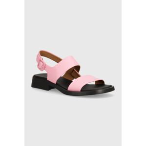 Kožené sandály Camper Dana dámské, růžová barva, K201486.008