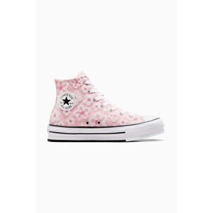 Kecky Converse Chuck Taylor All Star Eva Lift dámské, růžová barva, A06324C