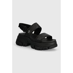 Kožené sandály Timberland Adley Way Sandal dámské, černá barva, TB0A5URZ0151