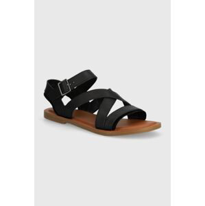 Kožené sandály Toms Sloane dámské, černá barva, 10020800