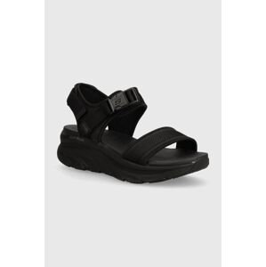 Sandály Skechers D'LUX WALKER DAILY dámské, černá barva, na platformě