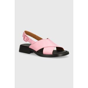 Kožené sandály Camper Dana dámské, růžová barva, K201600-003
