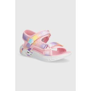 Dětské sandály Skechers UNICORN DREAMS SANDAL MAJESTIC BLISS růžová barva