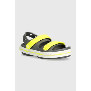Dětské sandály Crocs Crocband Cruiser Sandal šedá barva