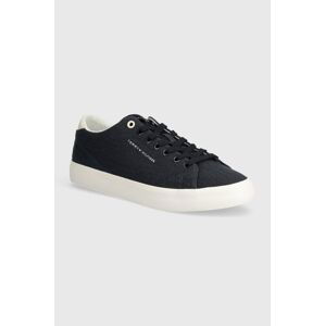 Tenisky Tommy Hilfiger TH HI VULC LOW SUMMER CVS pánské, tmavomodrá barva, FM0FM05056