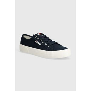 Tenisky Tommy Jeans TJM LACE UP CANVAS COLOR pánské, tmavomodrá barva, EM0EM01365