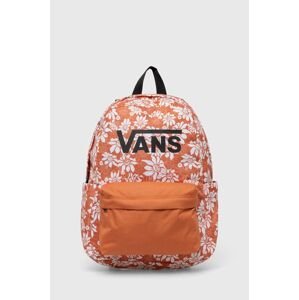 Dětský batoh Vans OLD SKOOL GROM BACKPACK oranžová barva, velký, vzorovaný