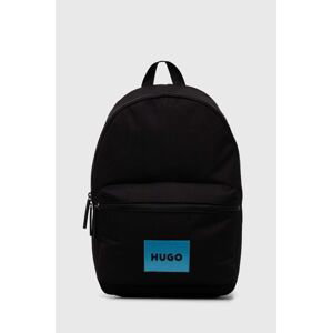 Batoh HUGO pánský, černá barva, velký, s aplikací, 50516636