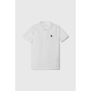 Dětské polo tričko Abercrombie & Fitch bílá barva