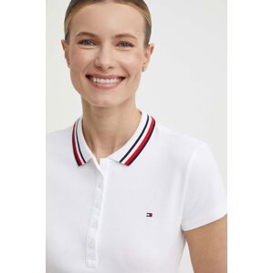 Polo tričko Tommy Hilfiger bílá barva, WW0WW42749