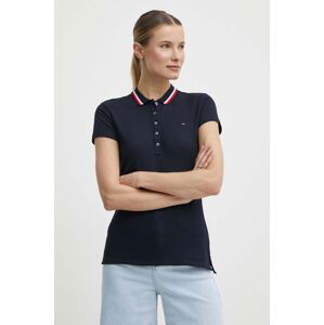 Polo tričko Tommy Hilfiger tmavomodrá barva, WW0WW42749