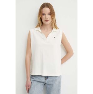 Top Tommy Hilfiger dámský, béžová barva, WW0WW41284