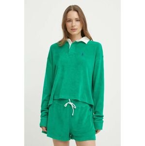 Tričko s dlouhým rukávem Polo Ralph Lauren zelená barva, 211936223