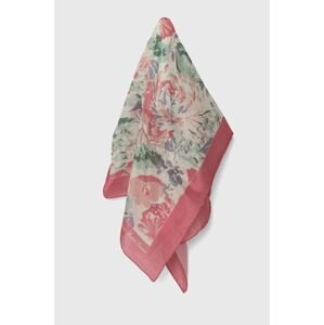 Hedvábný kapesníček Lauren Ralph Lauren růžová barva, 454943685