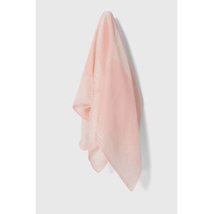 Šátek s příměsí hedvábí Lauren Ralph Lauren růžová barva, 454943693