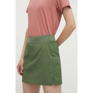 Sportovní sukně Columbia Boundless Trek zelená barva, mini, 2073023