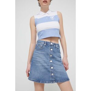 Džínová sukně Tommy Jeans mini, pouzdrová, DW0DW17982