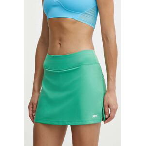 Sportovní sukně Reebok Identity Training zelená barva, mini, 100076307