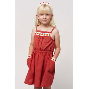 Dětská bavlněná sukně Bobo Choses vínová barva, mini