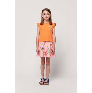 Dětská bavlněná sukně Bobo Choses růžová barva, mini