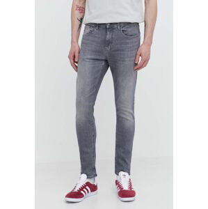 Džíny Tommy Jeans pánské, šedá barva, DM0DM18731