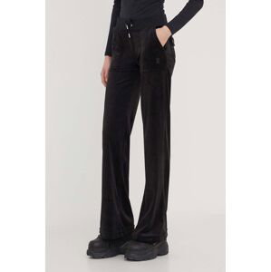 Velurové teplákové kalhoty Juicy Couture černá barva