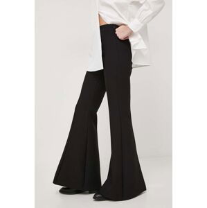 Kalhoty MAX&Co. dámské, černá barva, zvony, high waist, 2416131031200