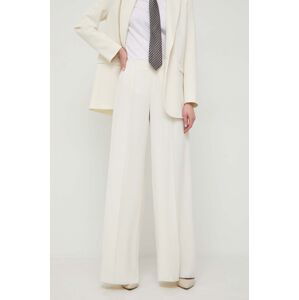 Kalhoty MAX&Co. dámské, bílá barva, jednoduché, high waist, 2416131061200
