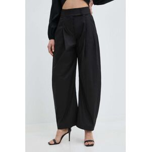 Kalhoty Pinko dámské, černá barva, jednoduché, high waist, 103577 A1TX