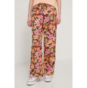 Bavlněné kalhoty Billabong široké, high waist, EBJNP00114