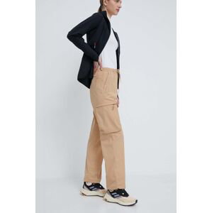 Outdoorové kalhoty Columbia Boundless Trek Cargo béžová barva, high waist, 2073011