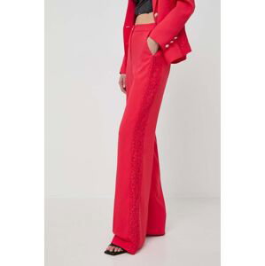 Kalhoty Marciano Guess SARAH dámské, růžová barva, jednoduché, high waist, 4GGB06 8080Z