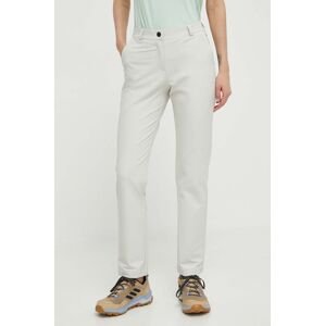 Kalhoty Colmar dámské, béžová barva, jednoduché, medium waist