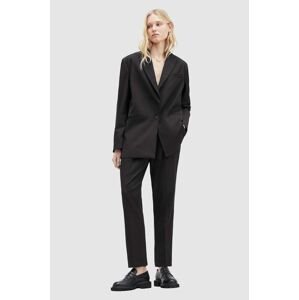 Kalhoty AllSaints NELLIE TROUSER dámské, černá barva, jednoduché, medium waist, WT513Z