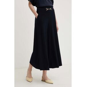 Kalhoty Joseph Ribkoff dámské, tmavomodrá barva, široké, high waist, 241121