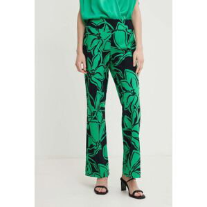 Kalhoty Joseph Ribkoff dámské, zelená barva, jednoduché, medium waist, 241254