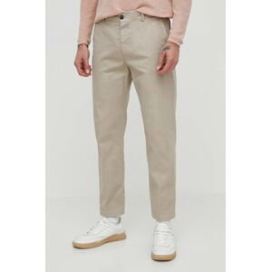 Kalhoty Liu Jo pánské, béžová barva, jednoduché