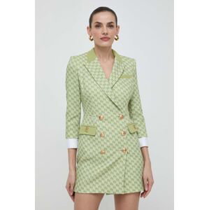 Šaty Elisabetta Franchi zelená barva, mini, ABS1041E2