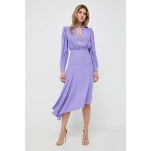 Šaty Elisabetta Franchi fialová barva, mini, ABT5341E2